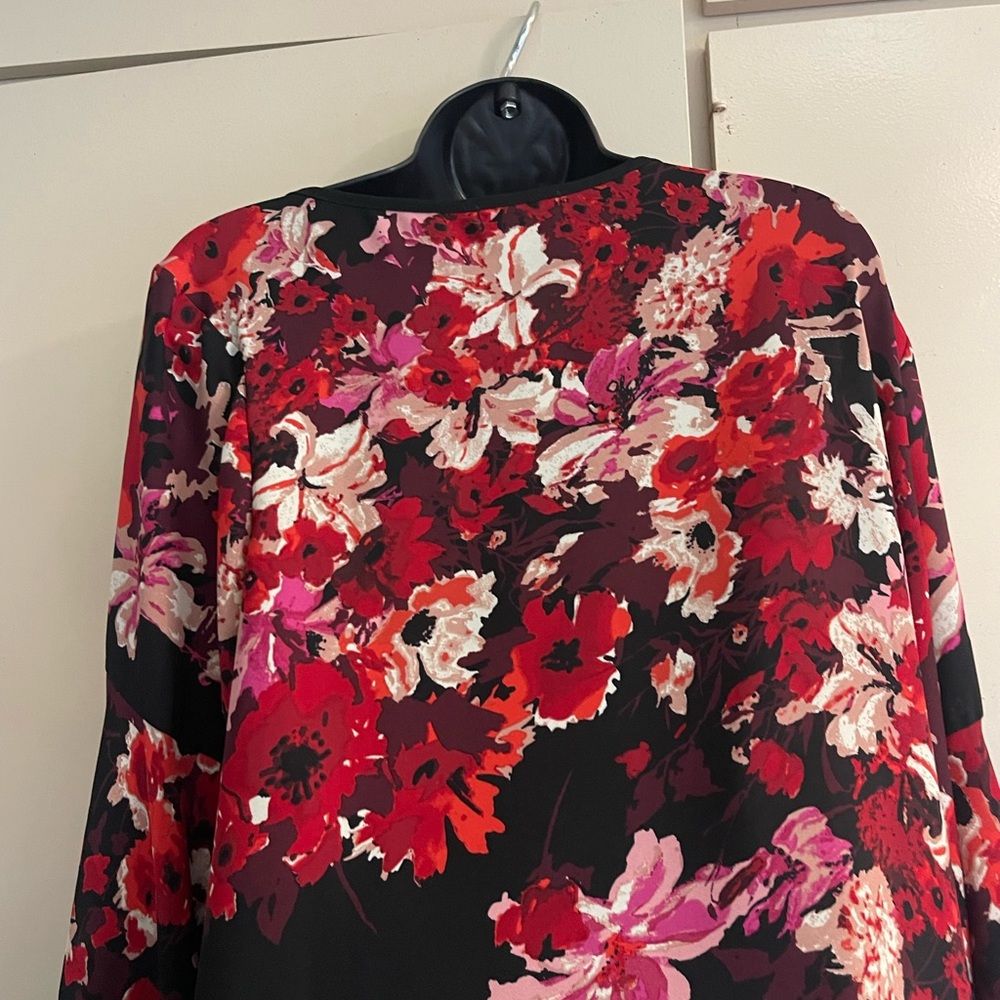 Floral Tunic, Polyester By Chenault - image 5